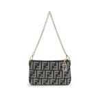 Fendi - Blue Cotton Clutch Bag