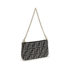 Fendi - Blue Cotton Clutch Bag
