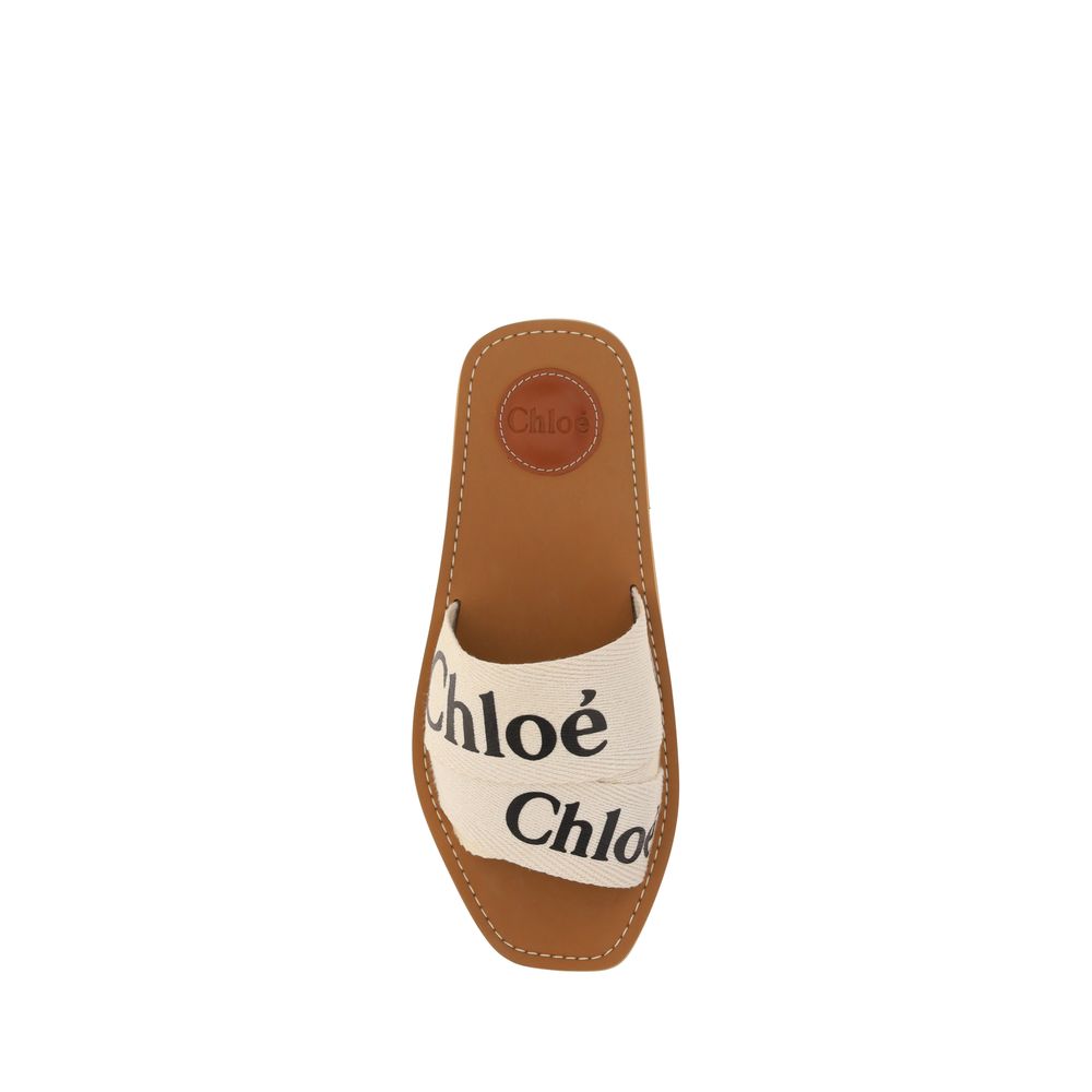 Chloé - Cotton Woody Sandals