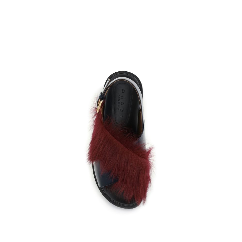 Marni - The fur-lined Fussbett Sandals