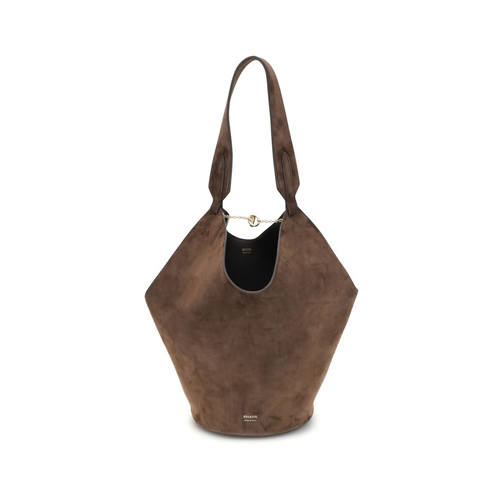 Khaite - Brown Calf Leather Bos Taurus Shoulder Bag