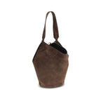 Khaite - Brown Calf Leather Bos Taurus Shoulder Bag
