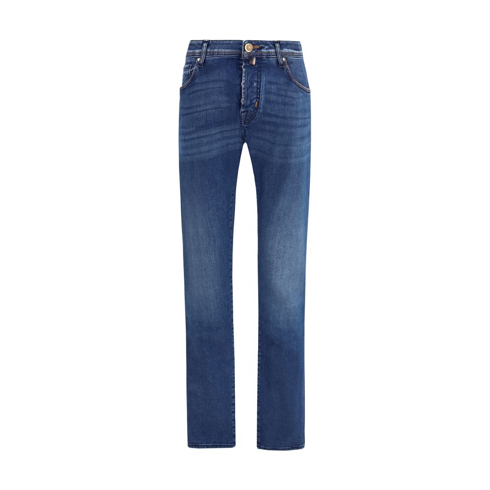 Jacob Cohen - Blue Cotton Slim Fit Jeans