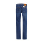 Jacob Cohen - Blue Cotton Slim Fit Jeans