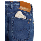 Jacob Cohen - Blue Cotton Slim Fit Jeans