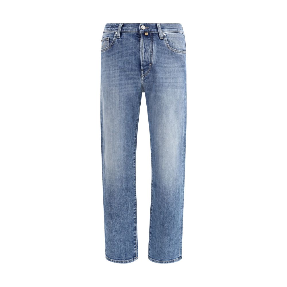 Jacob Cohen - Blue Cotton Relaxed Fit Jeans