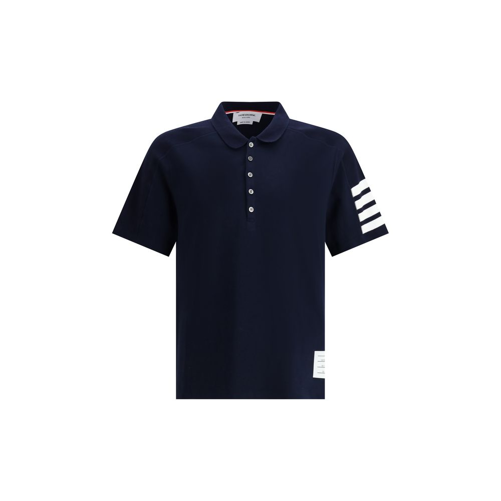 Thom Browne - Blue Cotton Polo Shirt