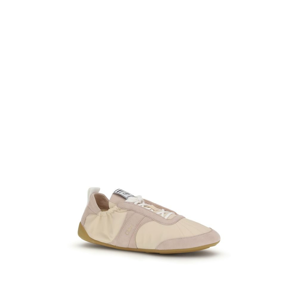 Chloé - Beige Nylon Athletic Sneakers