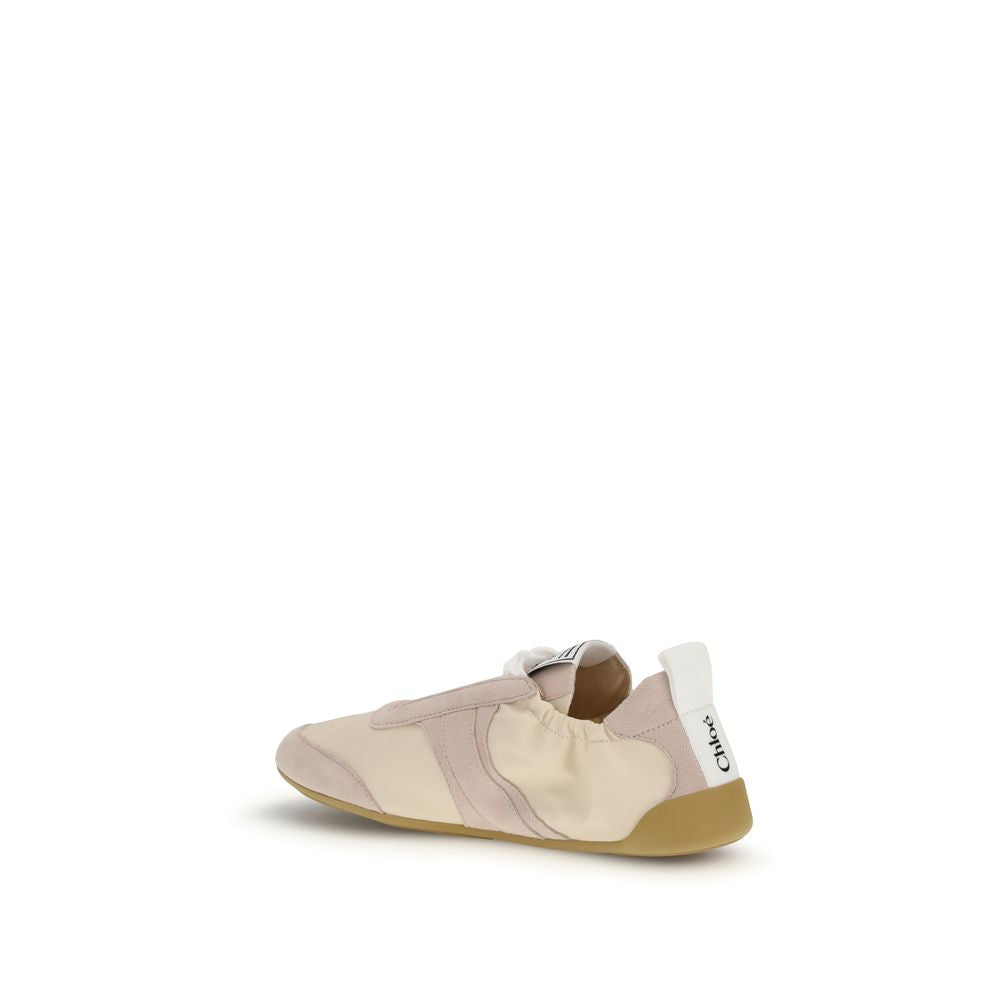 Chloé - Beige Nylon Athletic Sneakers