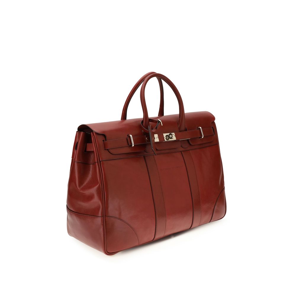 Brunello Cucinelli - The leather Country Travel Bag