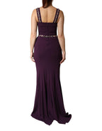 Dolce & Gabbana - Violet Embellished Sheath Mermaid Gown Dress