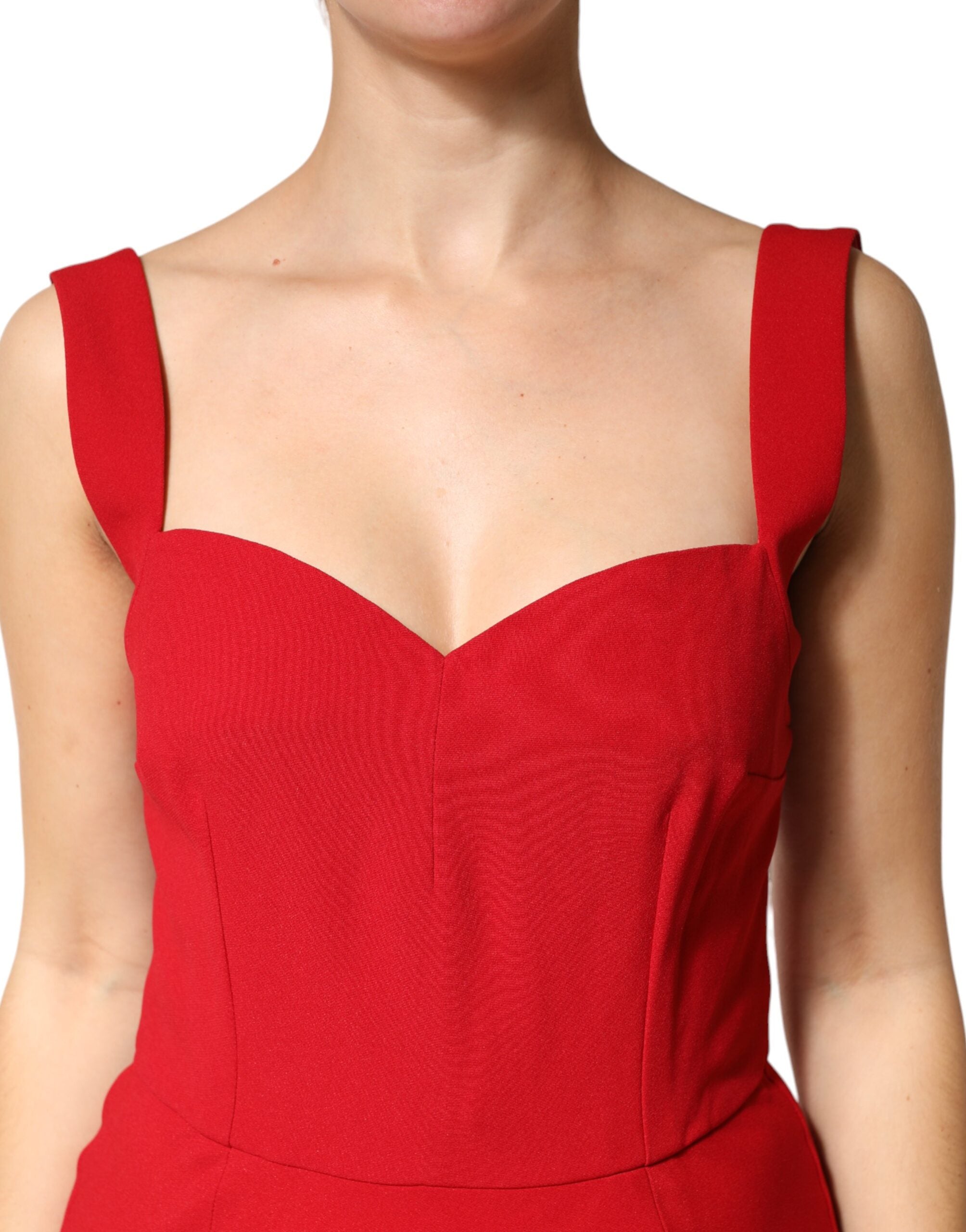 Dolce & Gabbana - Red Viscose Sheath Mermaid Long Gown Dress