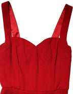 Dolce & Gabbana - Red Viscose Sheath Mermaid Long Gown Dress
