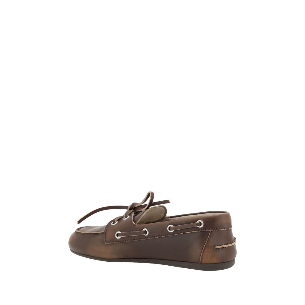 Miu Miu - Calf Leather Bos Taurus Slip-On Loafers