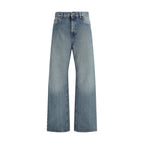 Miu Miu - Blue Cotton Straight-Leg Jeans