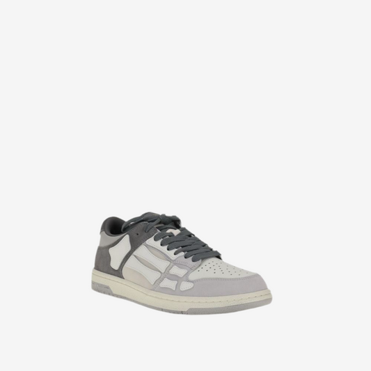 Amiri – Grey & White Distressed Skel Top Low Sneakers