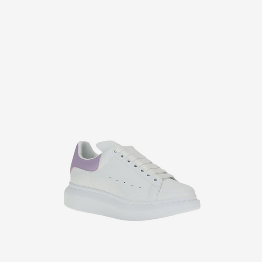 Alexander McQueen – White Oversize Sneakers with Purple Heel