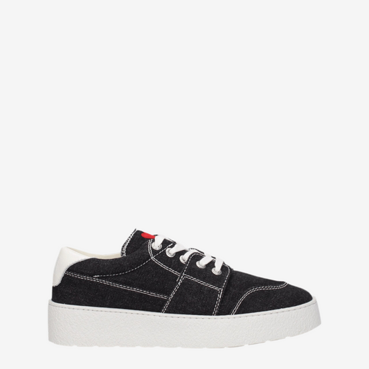 Ami Paris - Black Fabric Low Tops Sneakers