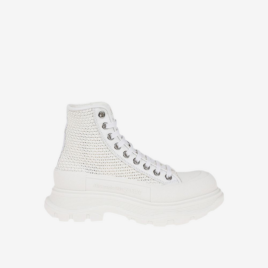 Alexander McQueen – Tread Slick Raffia High-Top Sneakers
