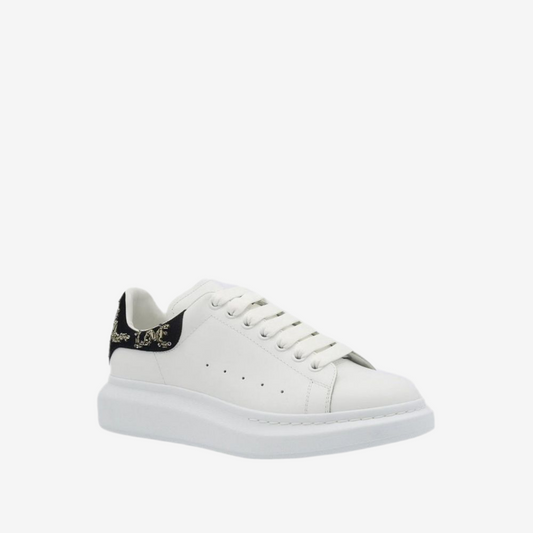 Alexander McQueen- Oversized Leather Sneakers Beaded and Embroidered